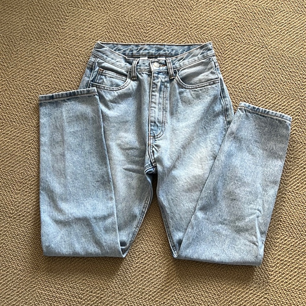 Brandy Melville washed out blue mom jeans